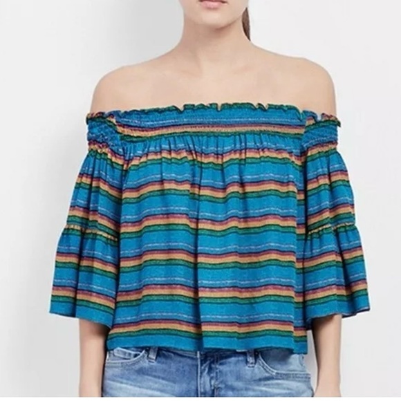 Nicole Miller Tops - Nicole Miller Artelier - off the shoulder flowy silk top - size S